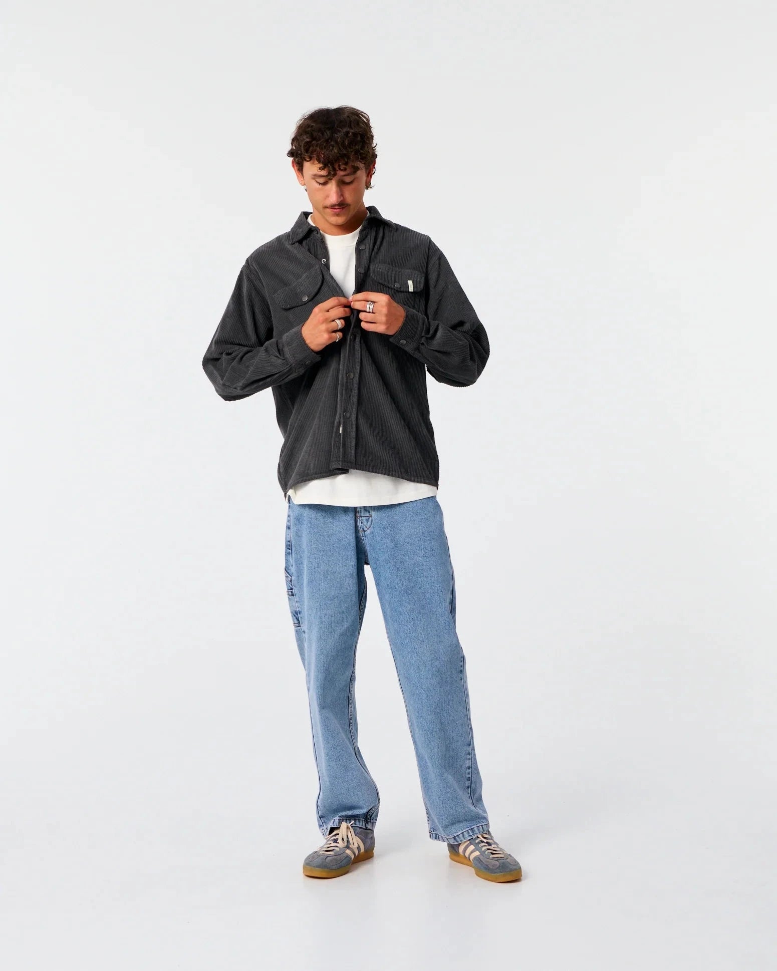 Surface Corduroy Overshirt - Phantom Men's Shirts & Polos TCSS 