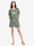 Sweetest Life Elasticated Waist Casual Shorts -Agave Green Women's Shorts & Boardshorts Roxy 