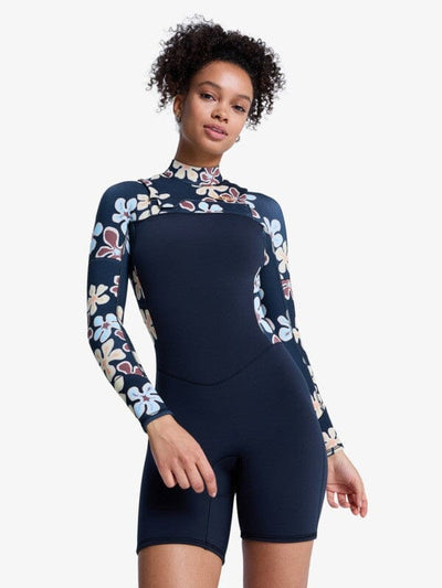 Swell 2mm Natural Long Sleeve Spring Suit - Flower Women's wetsuits Roxy UK8 