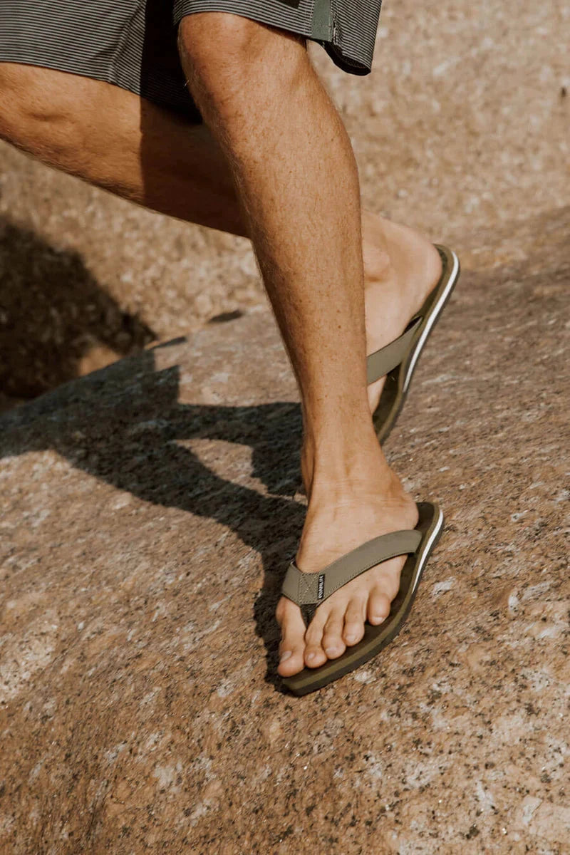 Tarlan Flip Flops - Olive Men's Shoes & Flip Flops Foamlife 
