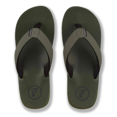 Tarlan Flip Flops - Olive Men's Shoes & Flip Flops Foamlife UK 8 