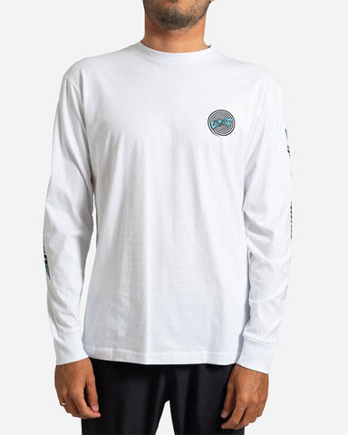 Team Lost Long Sleeve Tee - White With Cyan Men's T-Shirts & Vests Lost S 