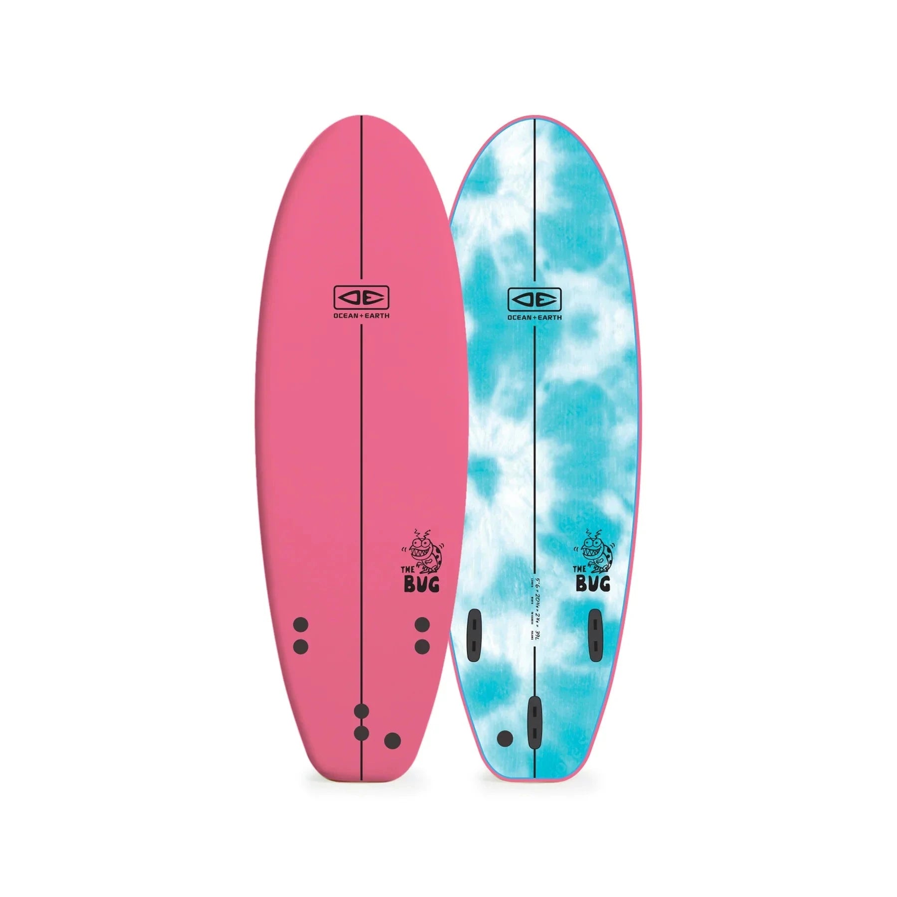 The Bug 5'6" Surfboard Ocean & Earth Pink 