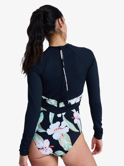 The Rider Zipped One-Piece Swimsuit - Anthracite Spring Charming Women's Swimsuits & Bikinis Roxy 