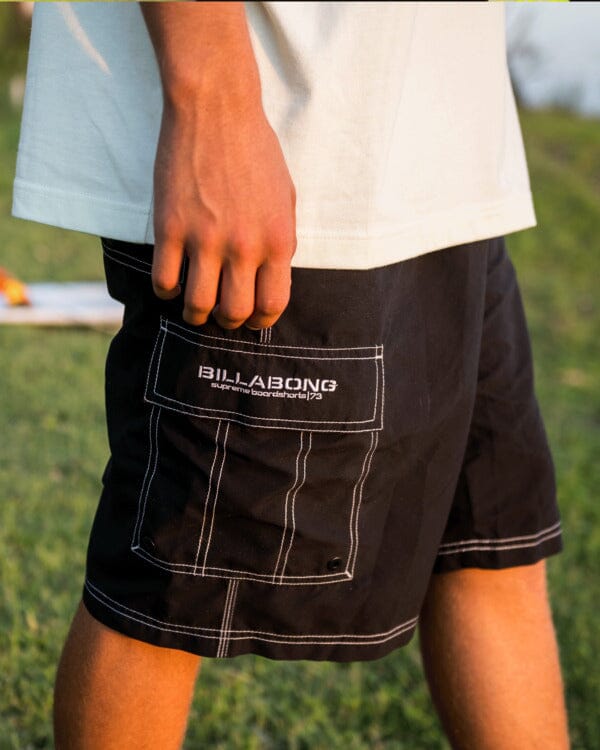 Throw On Layback 19" Swim Short - Black Men's Shorts & Boardshorts Billabong 