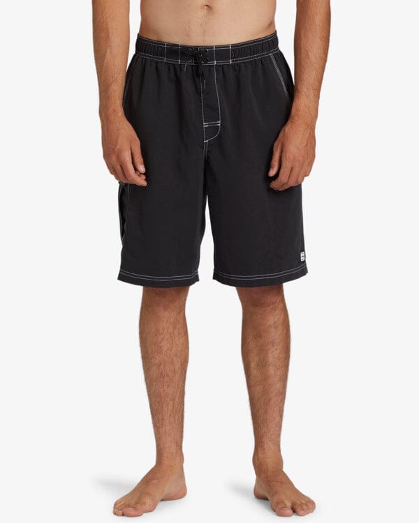 Throw On Layback 19" Swim Short - Black Men's Shorts & Boardshorts Billabong S 