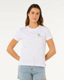 Tide Line Standard Tee - Optical White Women's T-Shirts and Vest Tops Rip Curl Women 
