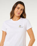 Tide Line Standard Tee - Optical White Women's T-Shirts and Vest Tops Rip Curl Women XS 
