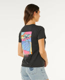 Tide Line Standard Tee - Washed Black Women's T-Shirts and Vest Tops Rip Curl Women 