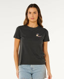 Tide Line Standard Tee - Washed Black Women's T-Shirts and Vest Tops Rip Curl Women XS 
