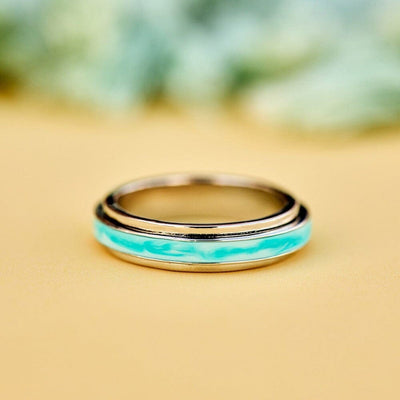 Tie Dye Fidget Ring - Silver Jewellery Pura Vida 