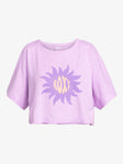 Tiki & Surf Oversized T-Shirt - Crocus Petal Women's T-Shirts and Vest Tops Roxy 