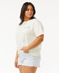 Tiki Tropics Relaxed Short Sleeve Tee - Bone Women's T-Shirts and Vest Tops Rip Curl women 