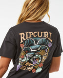 Tiki Tropics Relaxed Tee - Washed Black Women's T-Shirts and Vest Tops Rip Curl women 