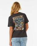 Tiki Tropics Relaxed Tee - Washed Black Women's T-Shirts and Vest Tops Rip Curl women 