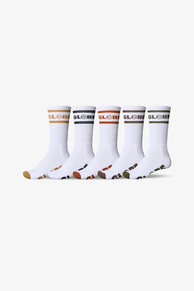 Tilt High Crew Sock 5 Pk Men's Socks Globe 
