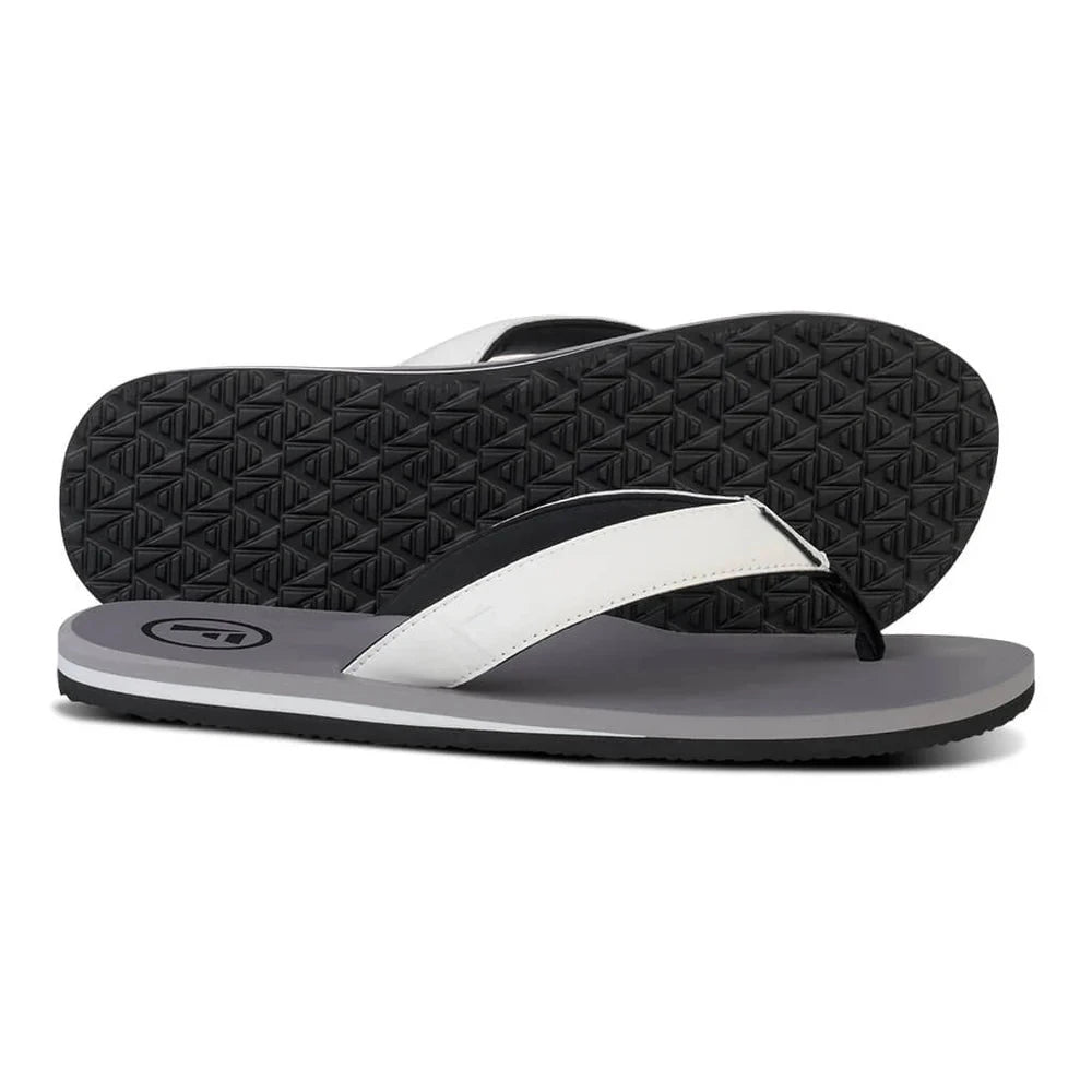 Traa Flip Flops - Stone Grey / White Men's Shoes & Flip Flops Foamlife 