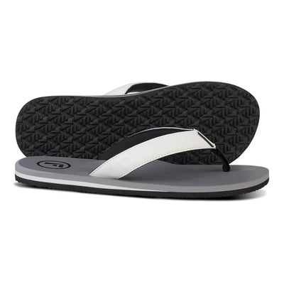 Traa Flip Flops - Stone Grey / White Men's Shoes & Flip Flops Foamlife 