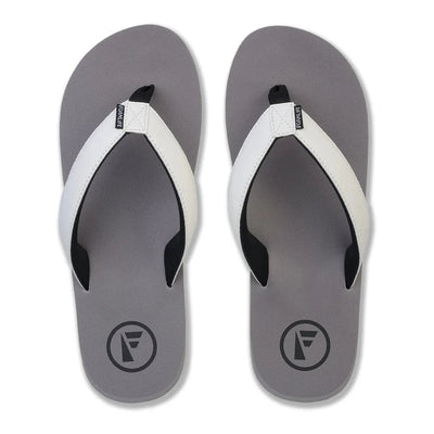 Traa Flip Flops - Stone Grey / White Men's Shoes & Flip Flops Foamlife UK 8 
