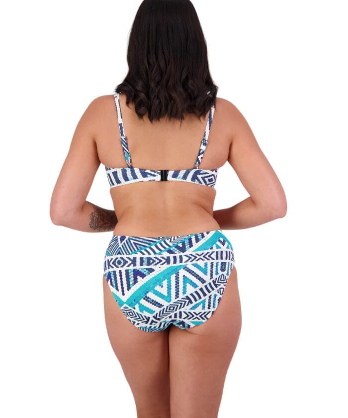 Tribal Geo High Ruched Front Pant Women's Swimsuits & Bikinis Moontide 