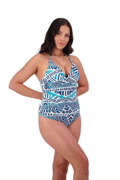 Tribal Geo Wrap Tri Swimsuit Women's Swimsuits & Bikinis Moontide 