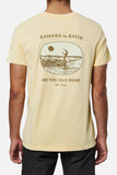 TRIMMING TEE - Sun Yellow Sand Wash Men's T-Shirts & Vests Katin S 