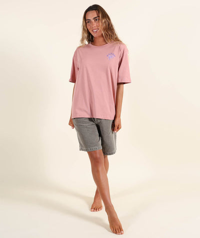 Tropics Tee - Dusty Rose Women's T-Shirts and Vest Tops Oxbow 
