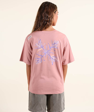 Tropics Tee - Dusty Rose Women's T-Shirts and Vest Tops Oxbow 