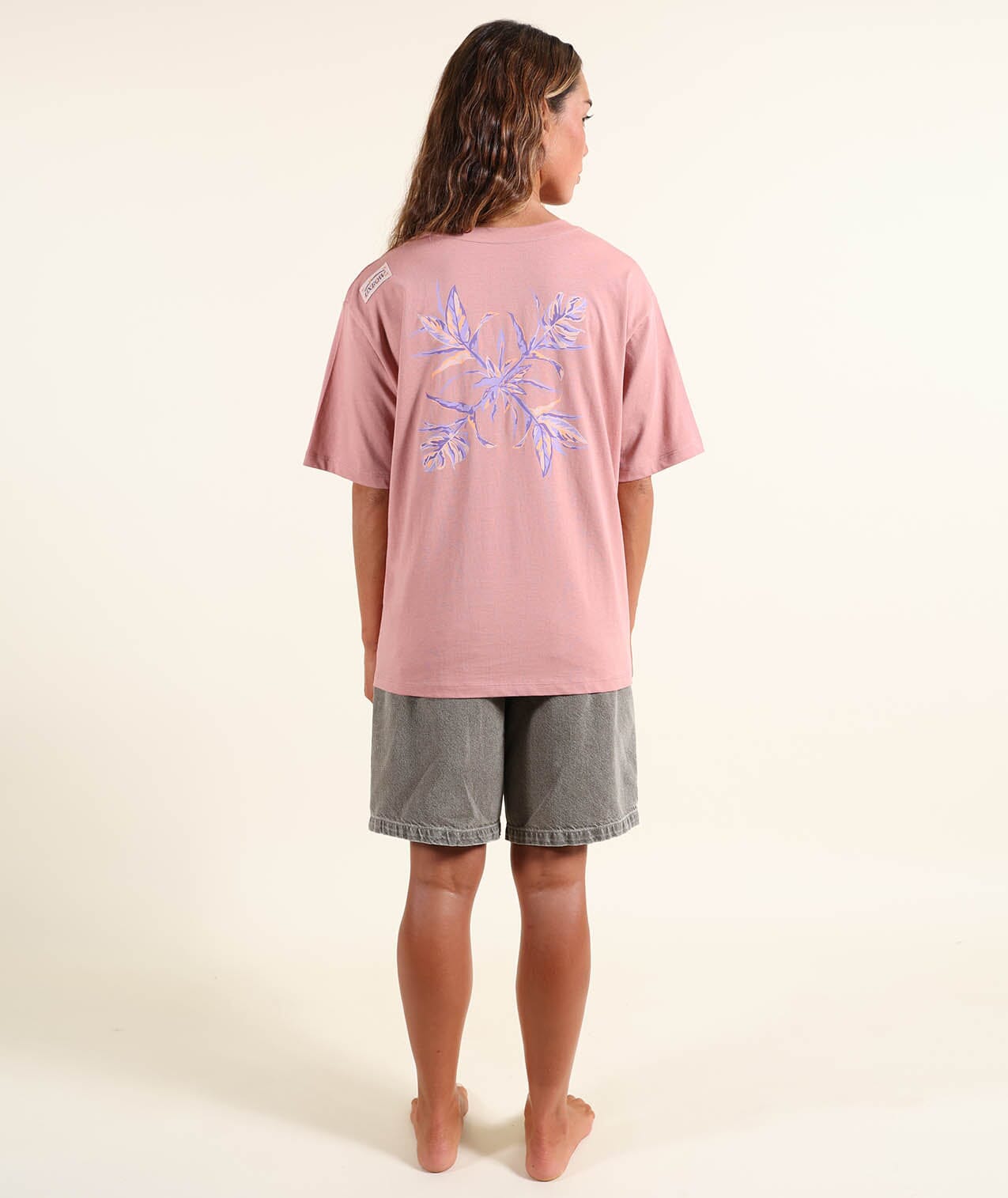 Tropics Tee - Dusty Rose Women's T-Shirts and Vest Tops Oxbow 