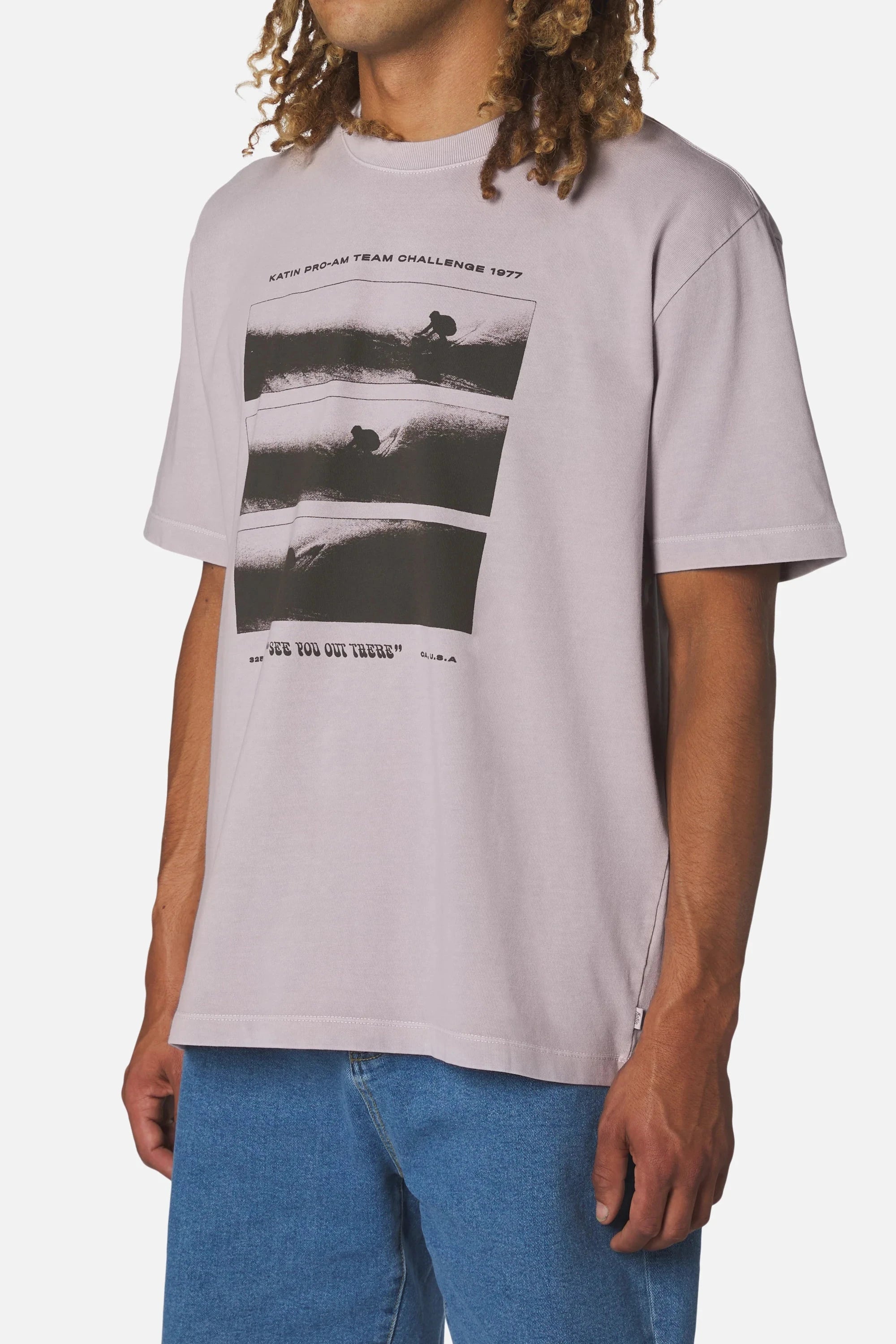 Tunnels Box Fit Tee - Light Lavender Men's T-Shirts & Vests Katin 
