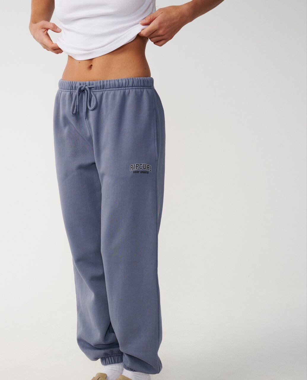Varsity Sports Track Pant - Blue Grey Women's Jeans & Trousers Rip Curl Women 