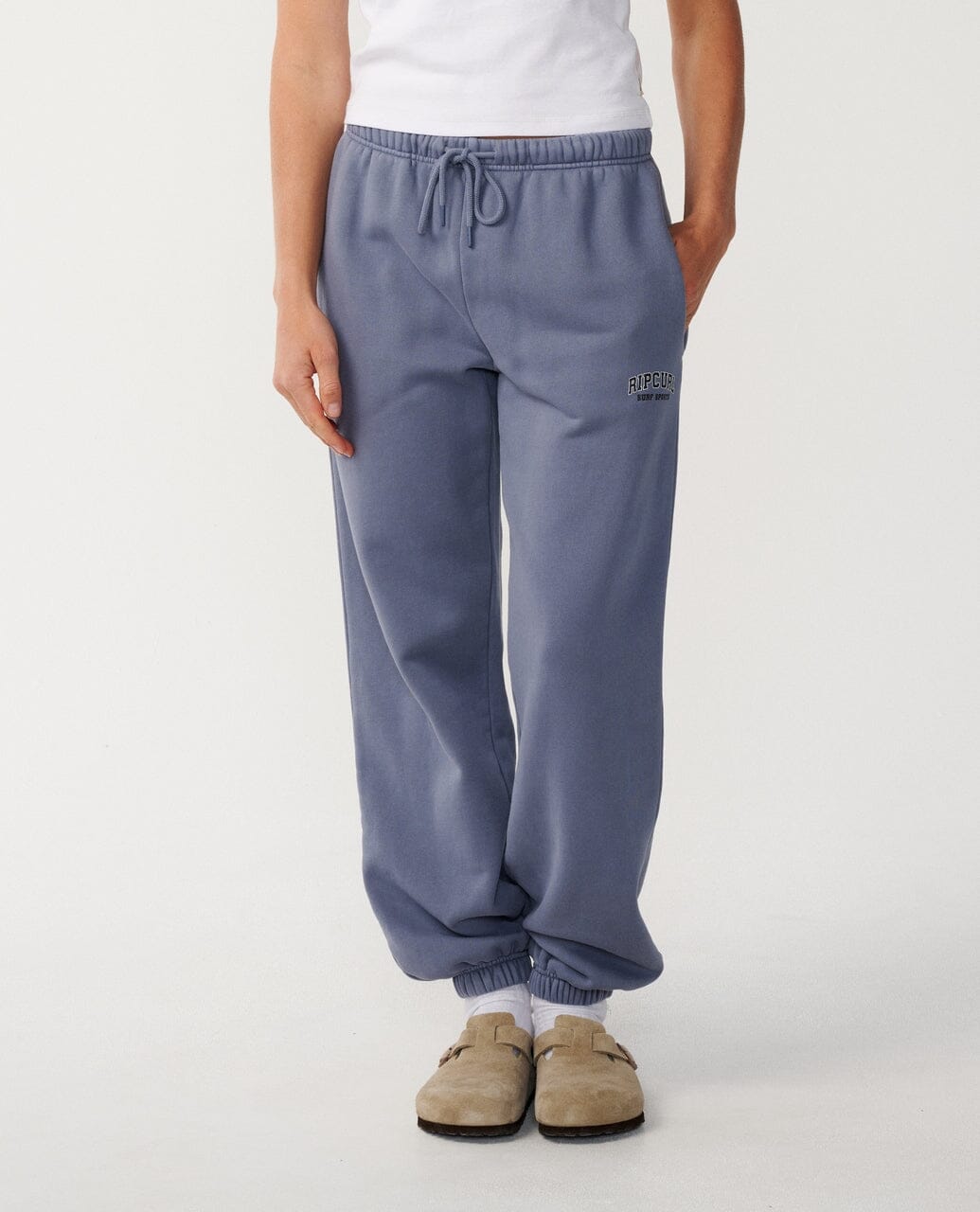 Varsity Sports Track Pant - Blue Grey Women's Jeans & Trousers Rip Curl Women XS 