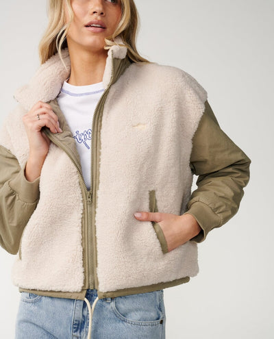 Venture Sherpa Jacket - Olive Women's Jackets Rip Curl Women 