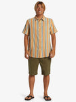 Vibrations Short Sleeve Shirt - Oyster White Dobby Men's Shirts & Polos Quiksilver 