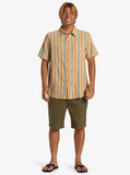 Vibrations Short Sleeve Shirt - Oyster White Dobby Men's Shirts & Polos Quiksilver 