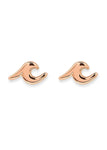 Wave Stud Earrings - Rose Gold Jewellery Pura Vida 