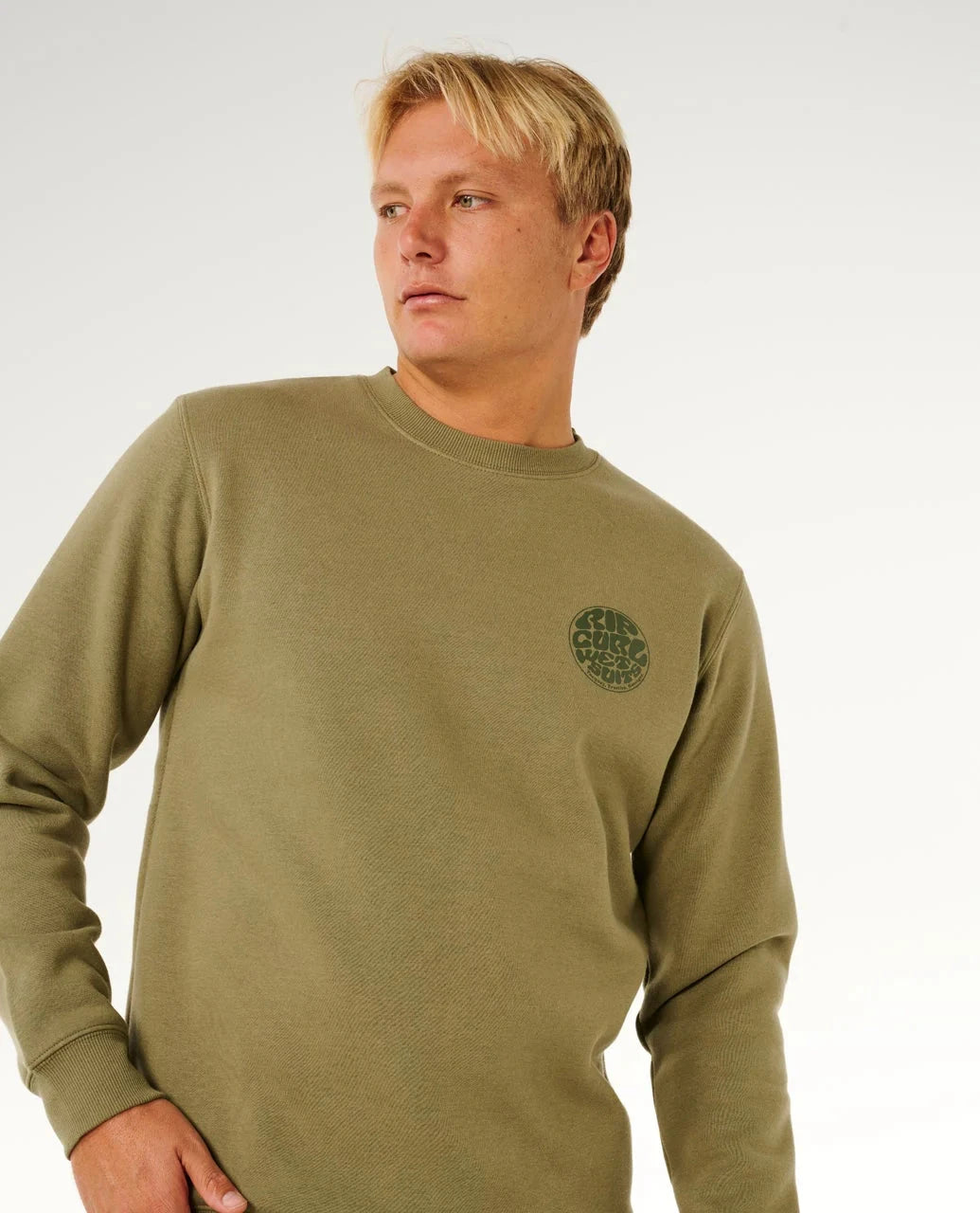 Wetsuit Icon Crew - Surplus Green Men's Hoodies & Sweatshirts Rip Curl 
