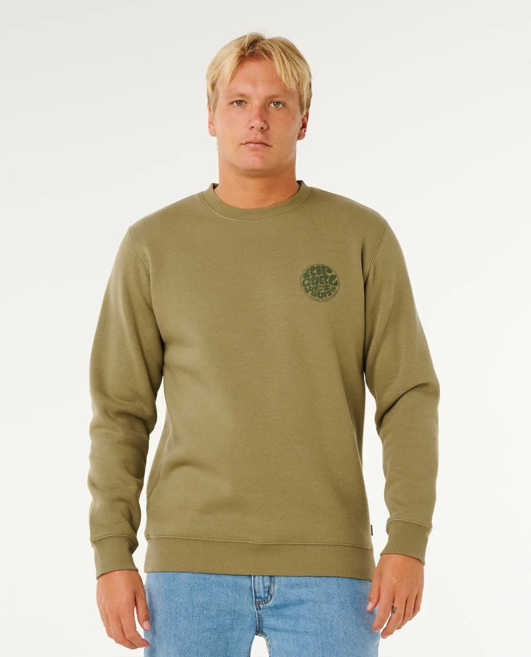 Wetsuit Icon Crew - Surplus Green Men's Hoodies & Sweatshirts Rip Curl S 
