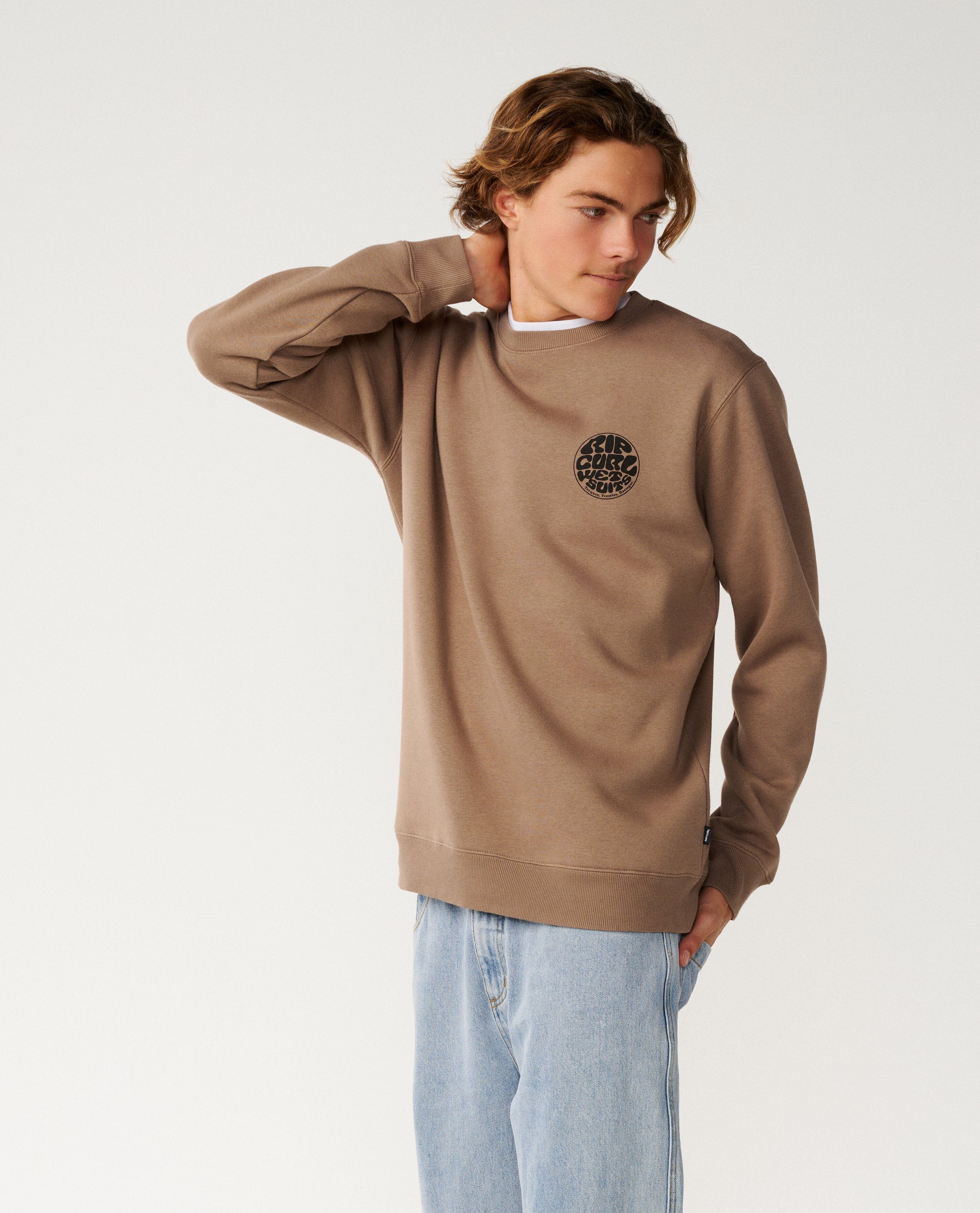 Wetsuit Icon Crew - Walnut Men's Hoodies & Sweatshirts Rip Curl 