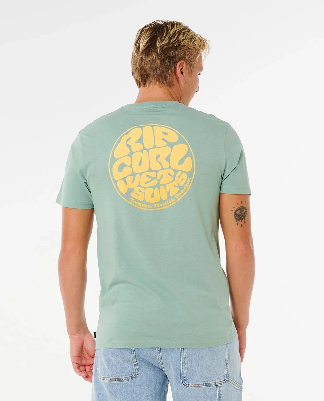 Wettie Passage Icon Tee - Aloe Men's T-Shirts & Vests Rip Curl 
