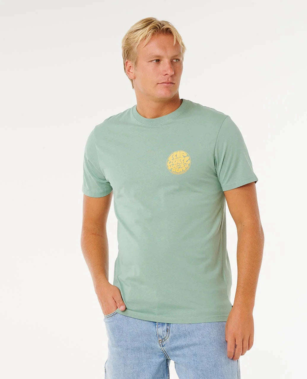 Wettie Passage Icon Tee - Aloe Men's T-Shirts & Vests Rip Curl S 