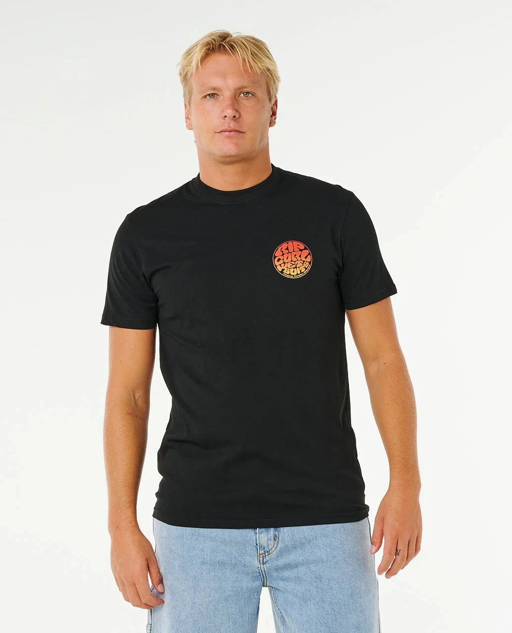 Wettie Passage Icon Tee - Black Men's T-Shirts & Vests Rip Curl S 
