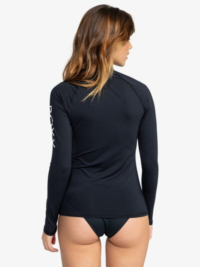 Whole Hearted Long Sleeve Rash Vest - Anthracite Women's Rash Vests/Neoprene Tops Roxy 