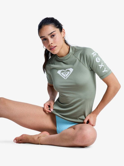 Whole Hearted - Oil Green Women's Rash Vests/Neoprene Tops Roxy 