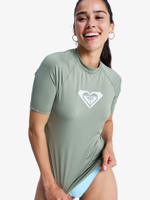 Whole Hearted - Oil Green Women's Rash Vests/Neoprene Tops Roxy XS 