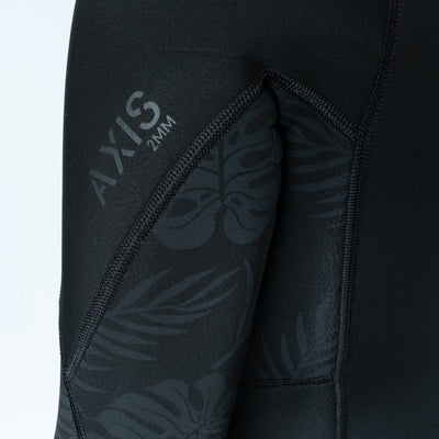Women’s Axis Long Sleeve 2mm Wetsuit - Black Palm Print Women's wetsuits Xcel 