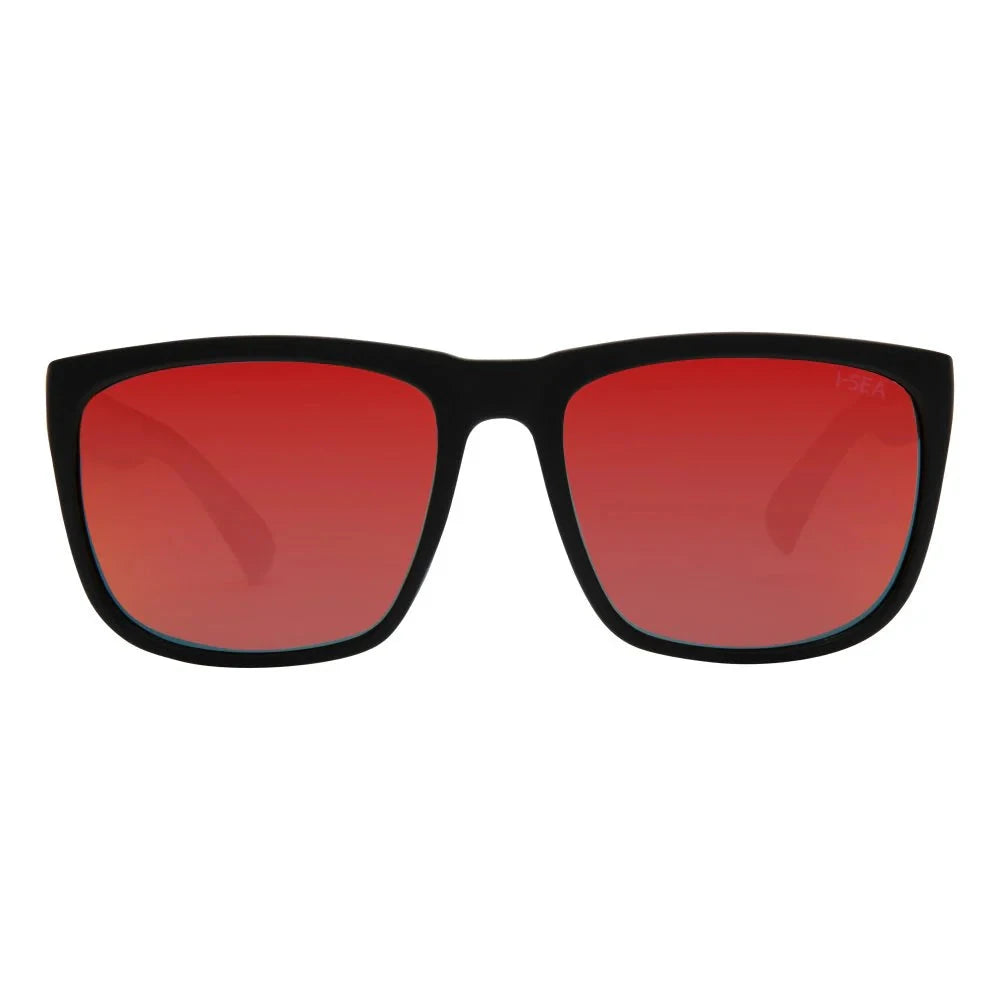 Wyatt - Black/Red Sunglasses I-Sea 