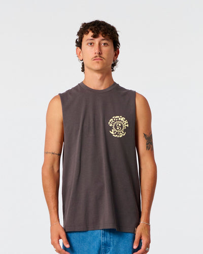 Yin Yang Muscle Tee - Phantom Men's T-Shirts & Vests TCSS 