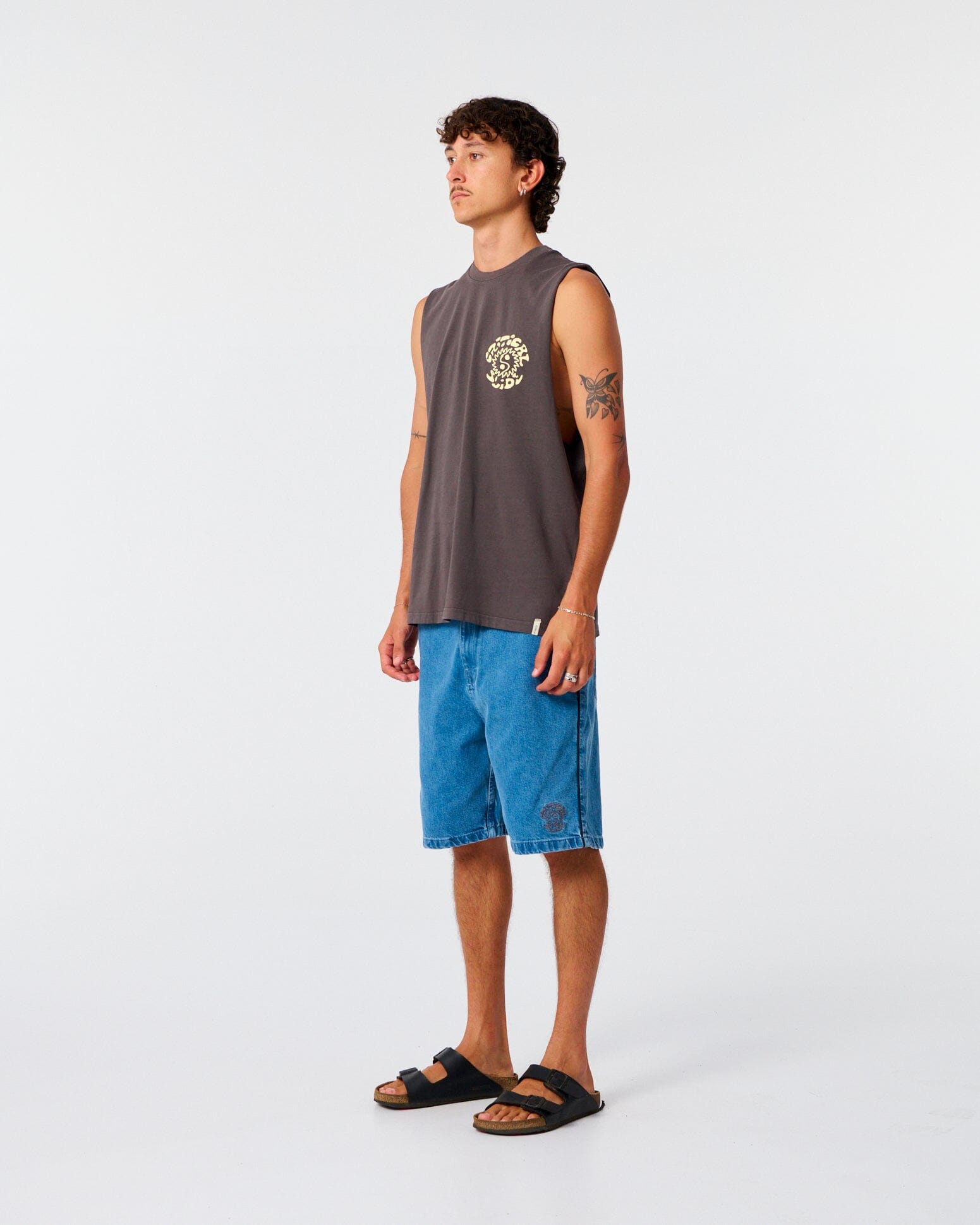 Yin Yang Muscle Tee - Phantom Men's T-Shirts & Vests TCSS 