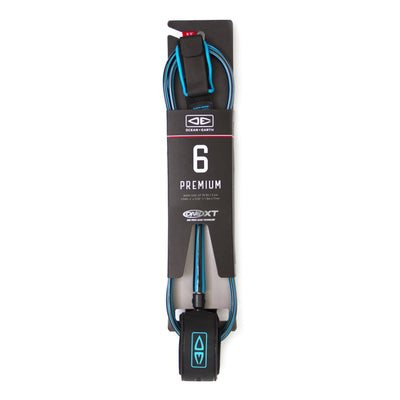 6' Premium One XT Leashes Ocean & Earth Blue 